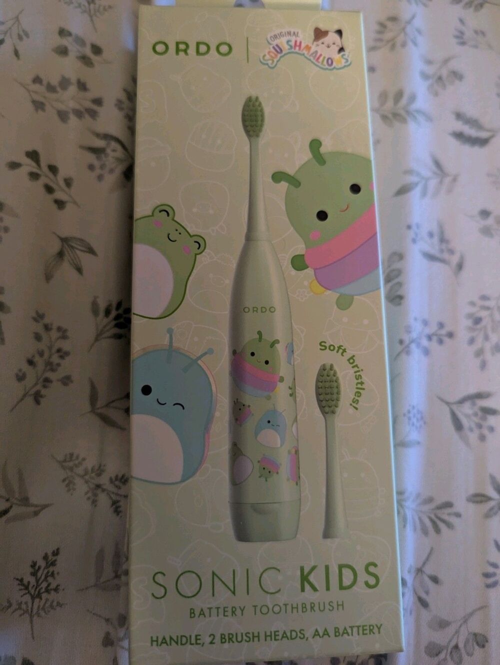 ORDO Sonic Kids Battery Green Toothbrush Original Squishmallows Jazwares NEW